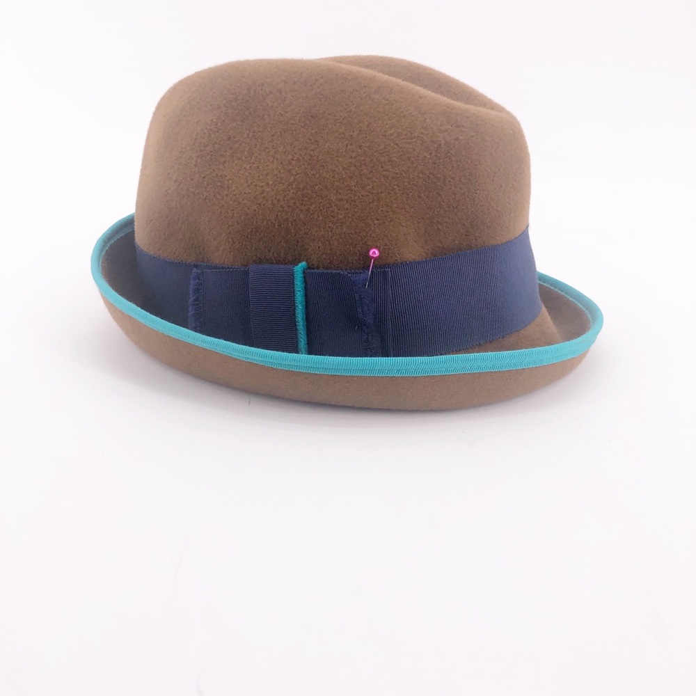 Tracy Watts Perimeter Flash Fedora Brown & Blue - Picture 4 of 5
